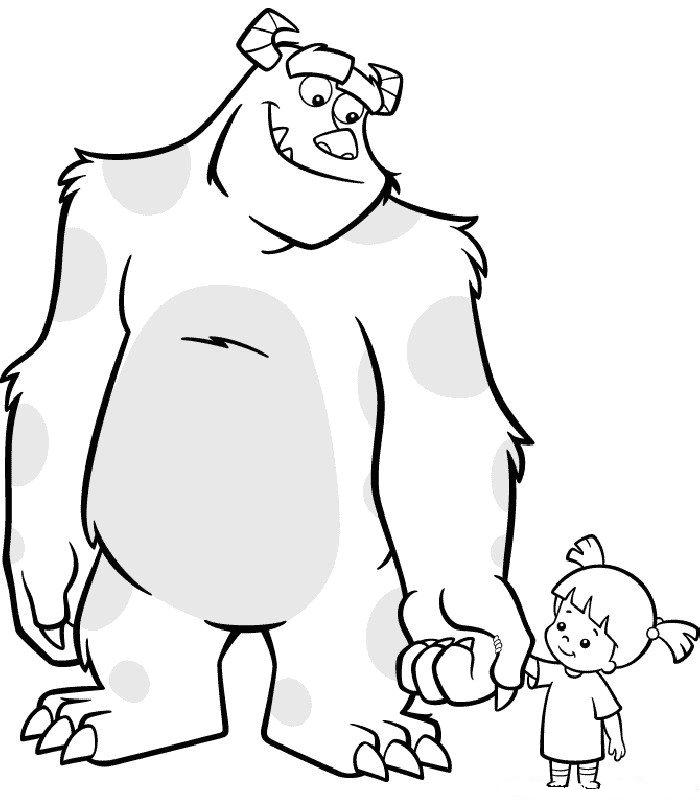 coloriage le monstre et la fillette